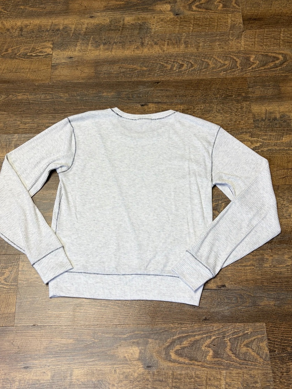 Rag & Bone The Knit Rib Long Sleeve Top Shirt Womens Small Black Stitch Detail - Picture 9 of 9